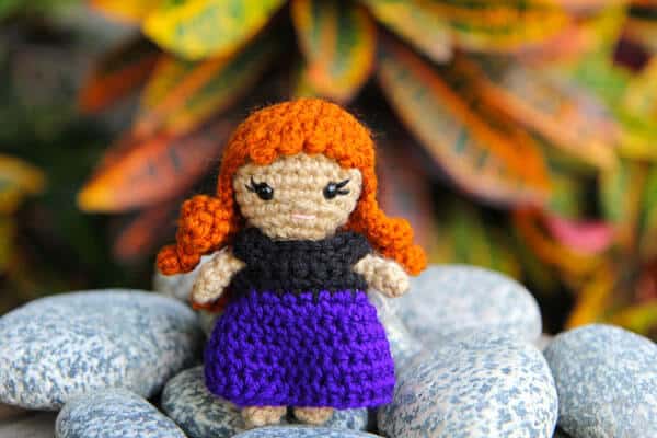 Zeena the amigurumi witch doll without her hat