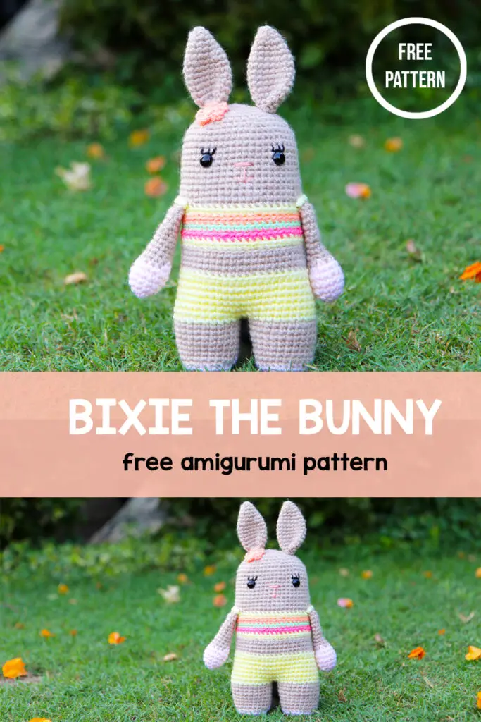 Bixie the crochet bunny pinterest photo