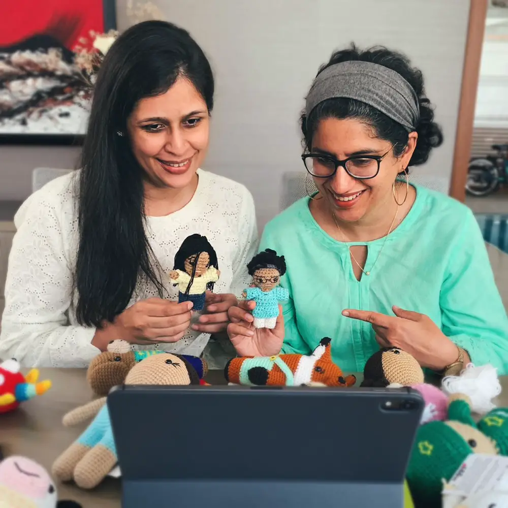 Kiran and Shama from Chai Coffee Crochet