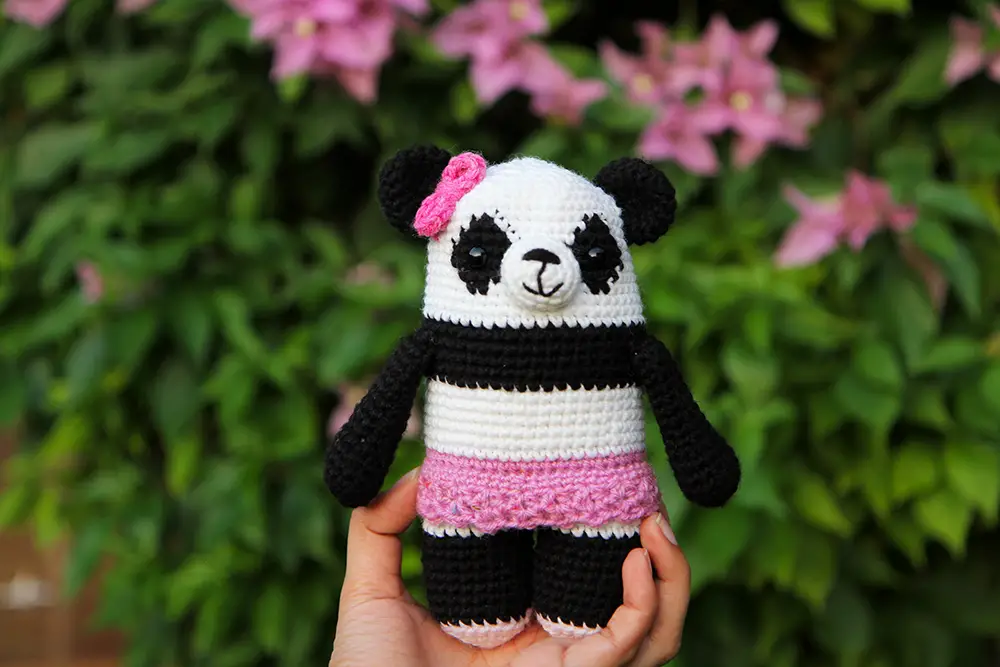 Crochet panda Polly