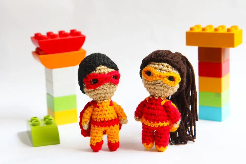 mini crochet superhero dolls