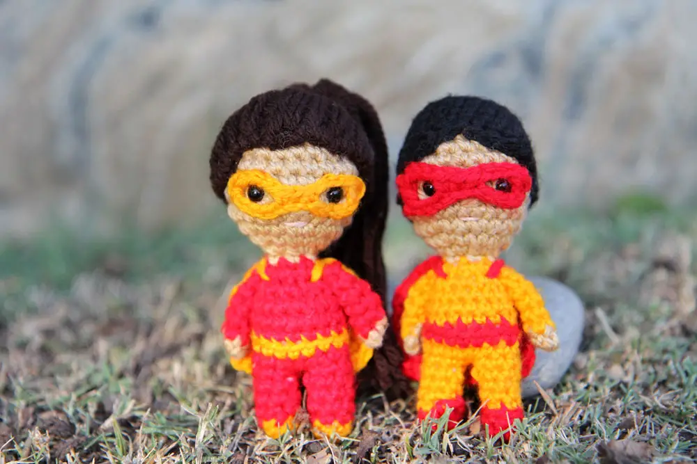 mini crochet superheroes