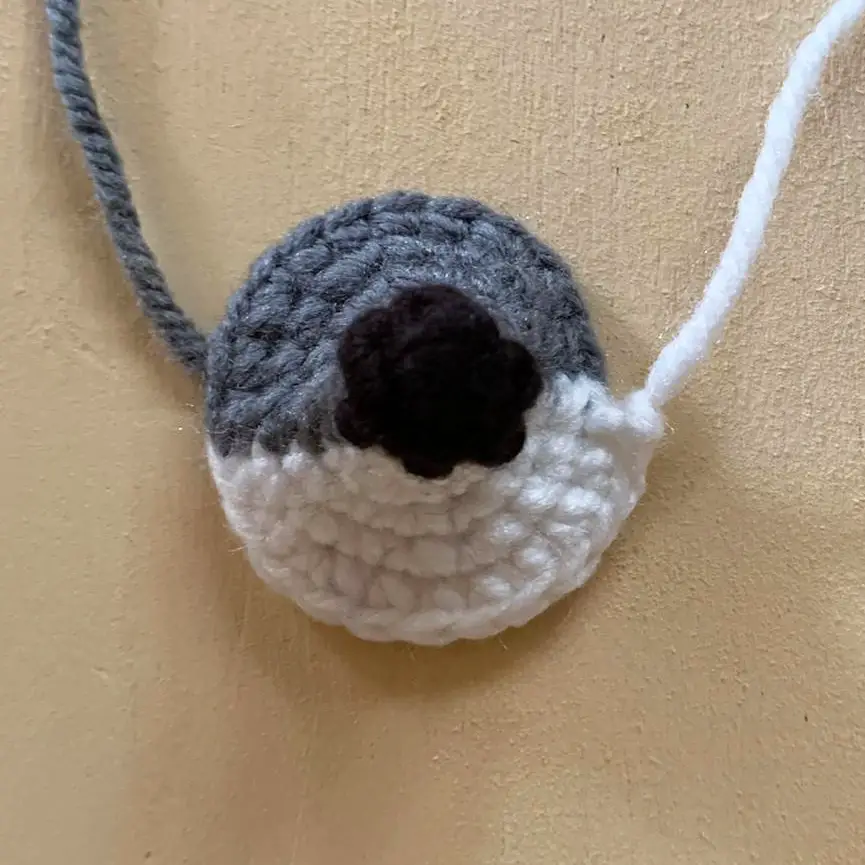 crochet muzzle for wolf rattle