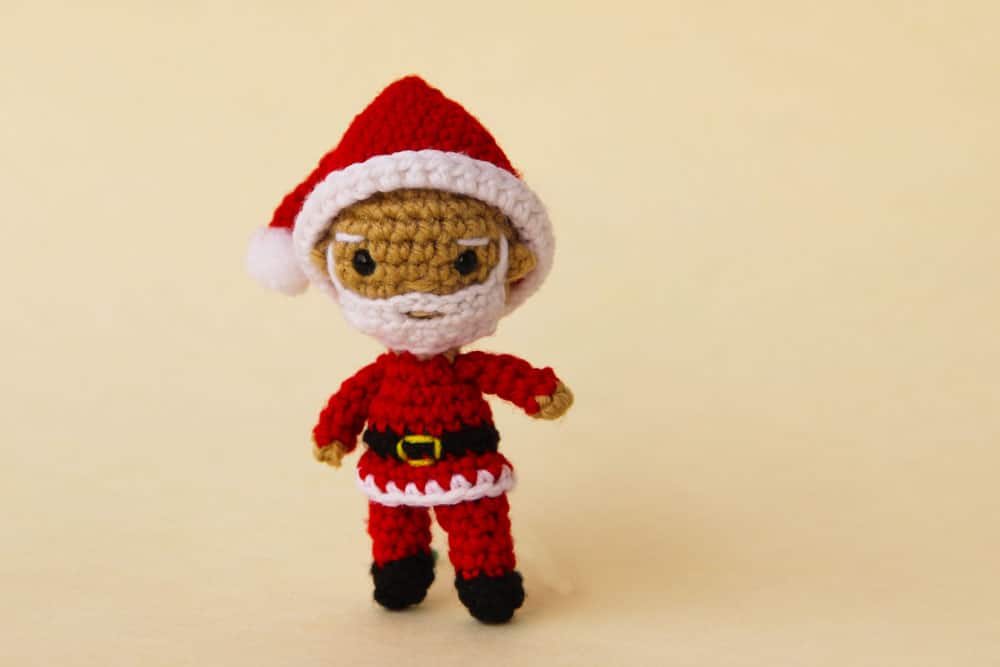 mini crochet santa doll