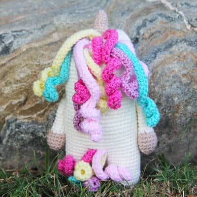 crochet hair for ukie the unicorn