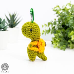 trex crochet backpack charm