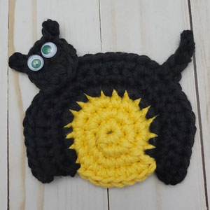 crochet black cat
