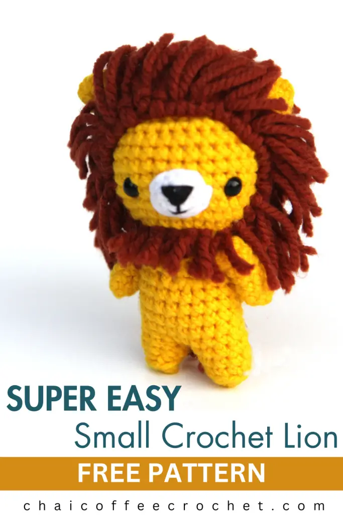 super easy small crochet lion free pattern