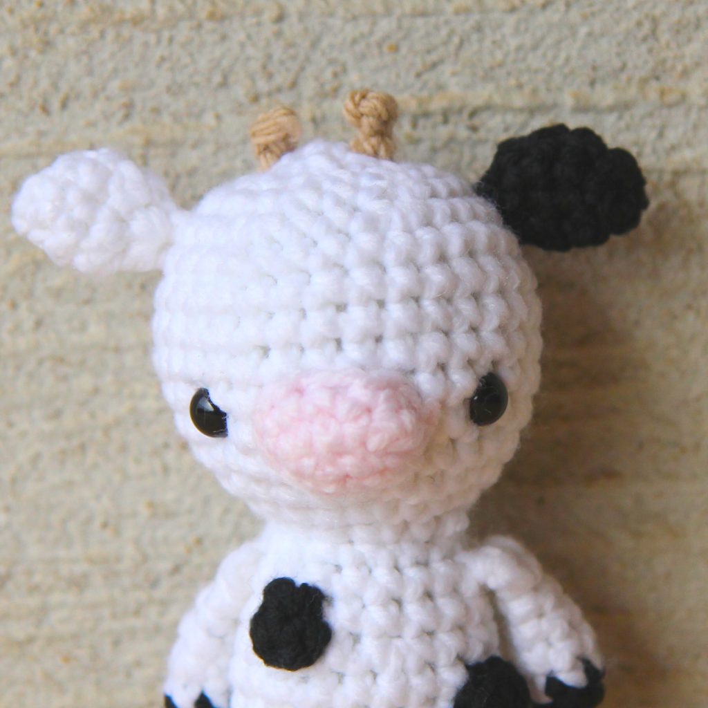 crochet cow face
