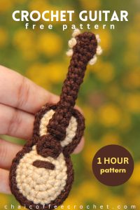 Crochet Guitar - Free Pattern - Chai Coffee Crochet