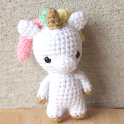 small crochet unicorn
