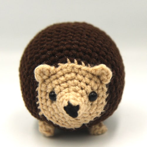 crochet hedgehog face