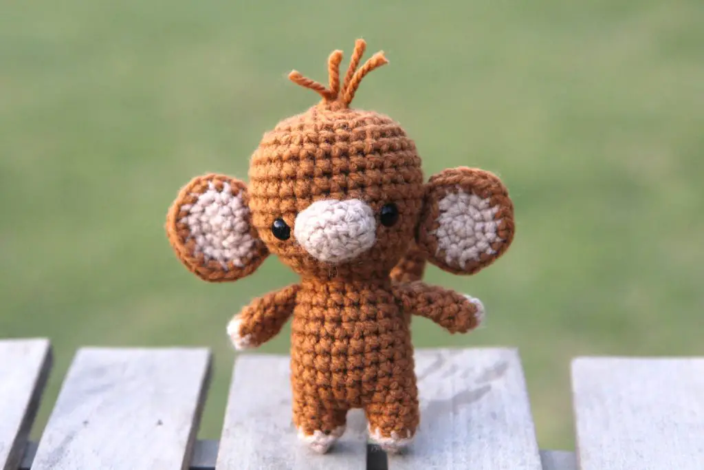 small crochet monkey