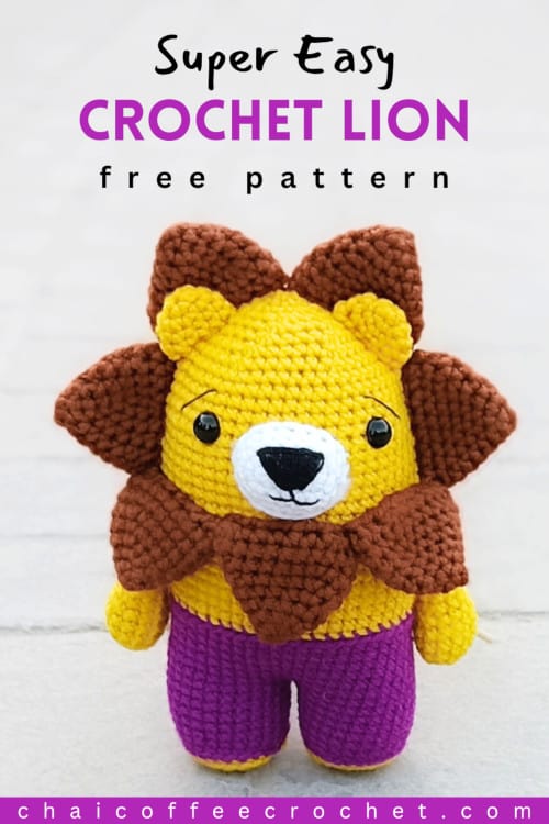 super easy crochet lion
