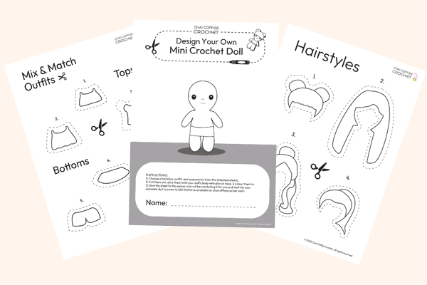 design your crochet doll worksheet