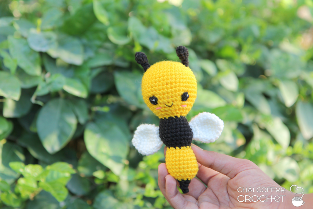 bee crochet rattle
